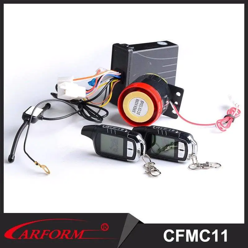 New Arrival Cost-effective Two Way Motorcycle Alarm System with 2 LCD Remotes MC11