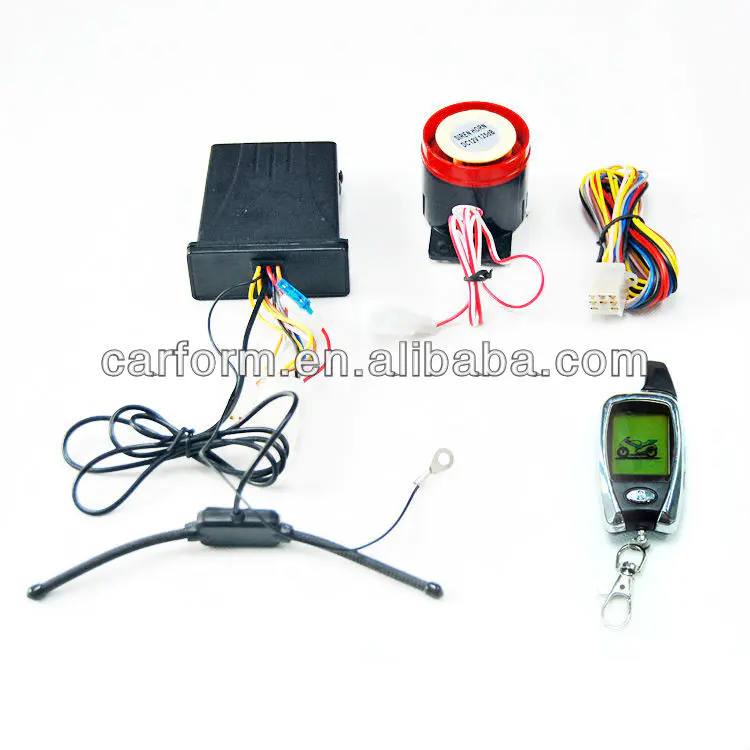 Two-Way Motorcycle Alarm System with Remote Engine Start and LCD Remote CF-MC08
