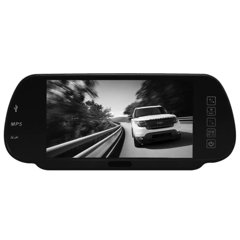 Bluetooth 7 inch rearview mirror work with camera sensors, with MP5 player, export to Latin America