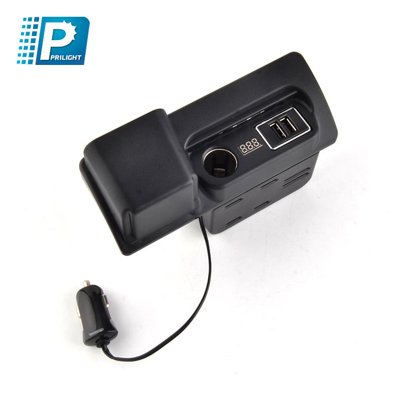 Car cigarette lighter car charger dual usb quick charge lighter socket with voltage display