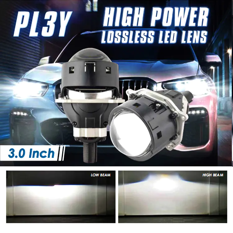 65w 3 Inch bi led projector lens super bright lossless highlight projector led lens