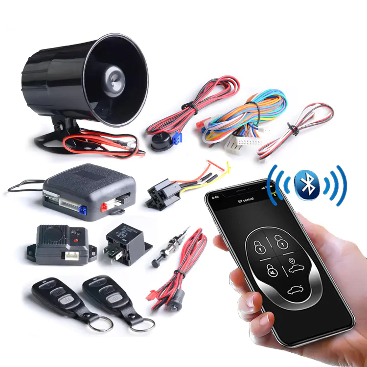 Hot Smart Car Alarm System BT Phone APP Remote Control Car Alarm In South American Market
