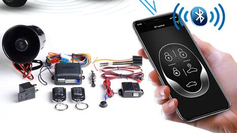 Hot Smart Car Alarm System BT Phone APP Remote Control Car Alarm In South American Market