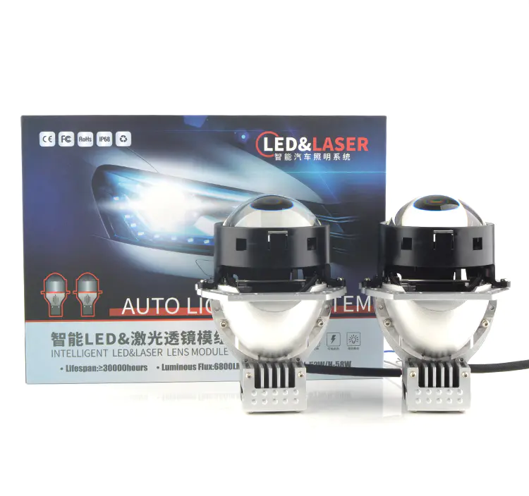 Auto Lighting Systems Bi Led Projector Lens 3.0inch 120W Super Bright leds Projector Headlight Car Spotlight