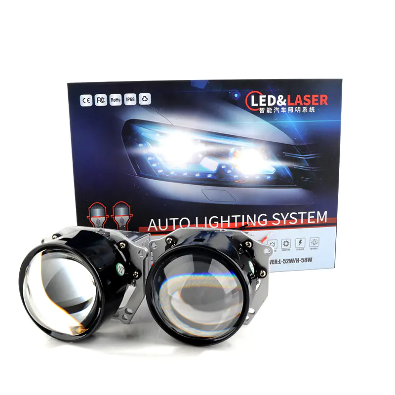 New arrival car lighting accessories 2023 projector led headlight lens 3.0 inch headlamp bi led projector lens for cars
