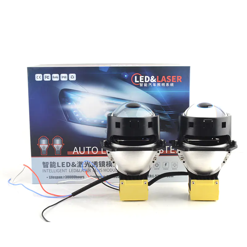 dual cup dual lens H4 projector lens bi led 3.0 inch 140w 6000k high bright led headlight bi-led projector lens