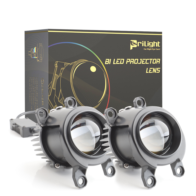60w Auto Fog LED Headlamp 2.0 inch 5500k 6000k Hi Lo Beam Fog LED Projector Lens Vehicles Universal Car Accessories