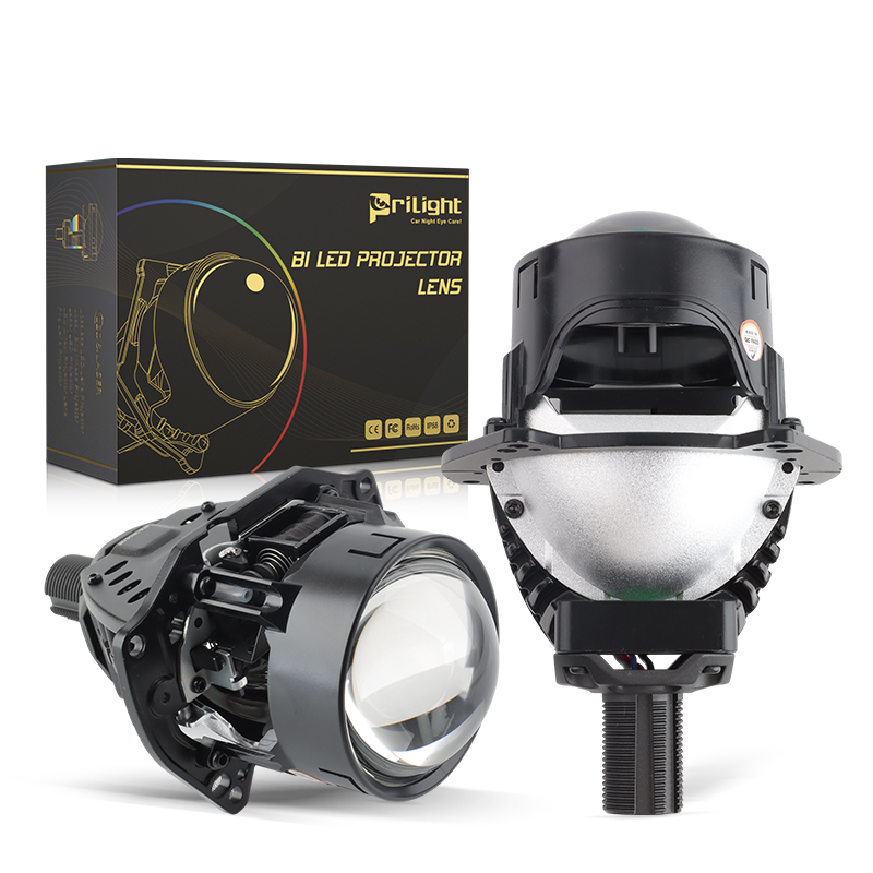 120W 6000K Car LED Headlight Lenses DC16V No Damage Bi LED Projector Lens 2.5'' Retrofit Car Light Accessories LED Bulb