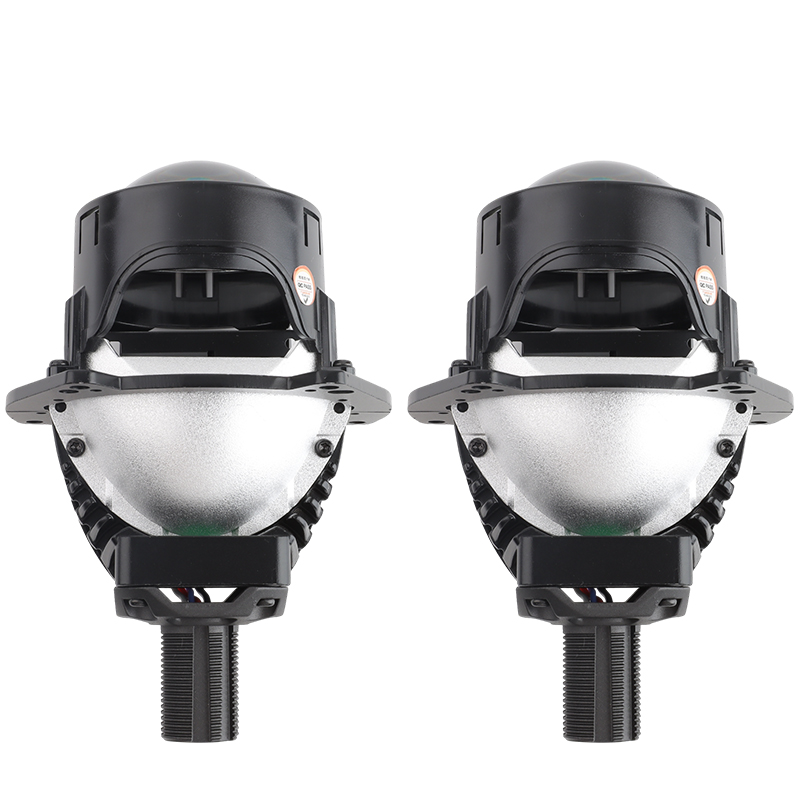 120W 6000K Car LED Headlight Lenses DC16V No Damage Bi LED Projector Lens 2.5'' Retrofit Car Light Accessories LED Bulb