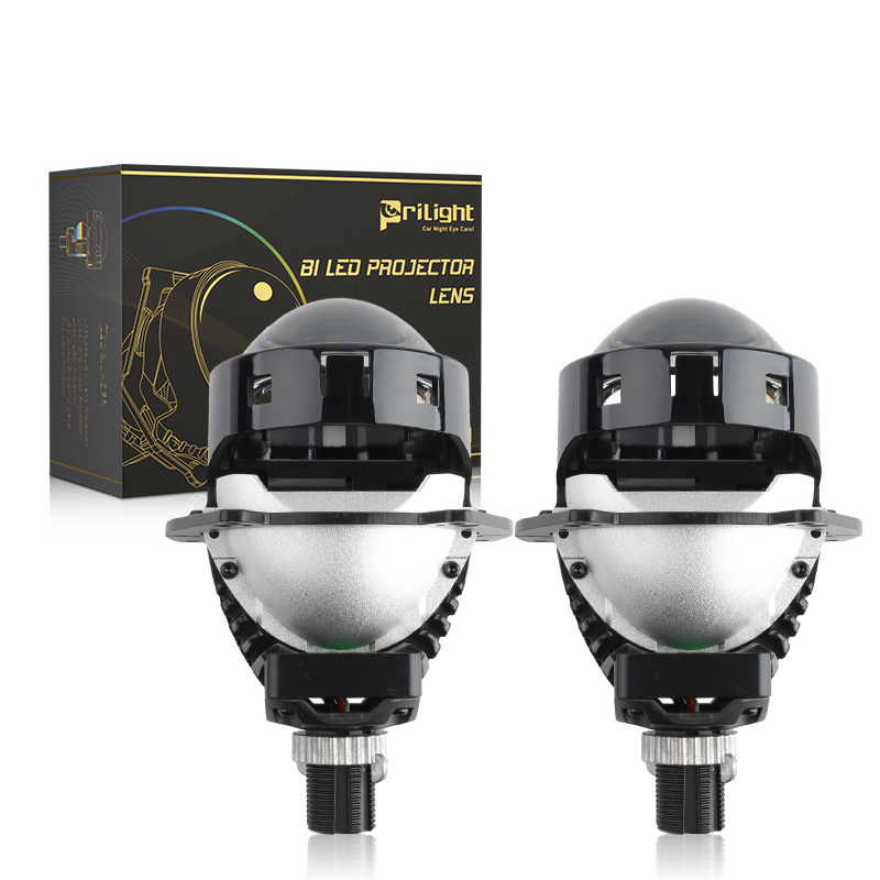 Focos LED 3 Inch Car Projector Lens LED Headlight 120W 6500K 12000LM Bifocal LED Projector Lens No Damage Installation
