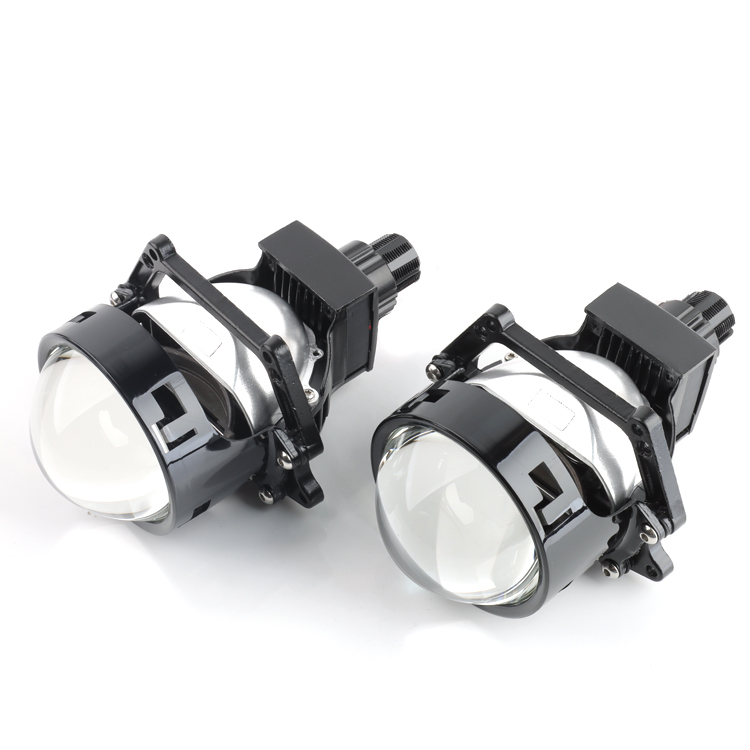 Factory Car Led Projector Headlight Lenses 3.0 Inch Led Projector Lens 120W Led Projector Lens Bifocal LED Lens Module
