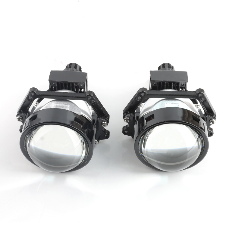 Factory Car Led Projector Headlight Lenses 3.0 Inch Led Projector Lens 120W Led Projector Lens Bifocal LED Lens Module