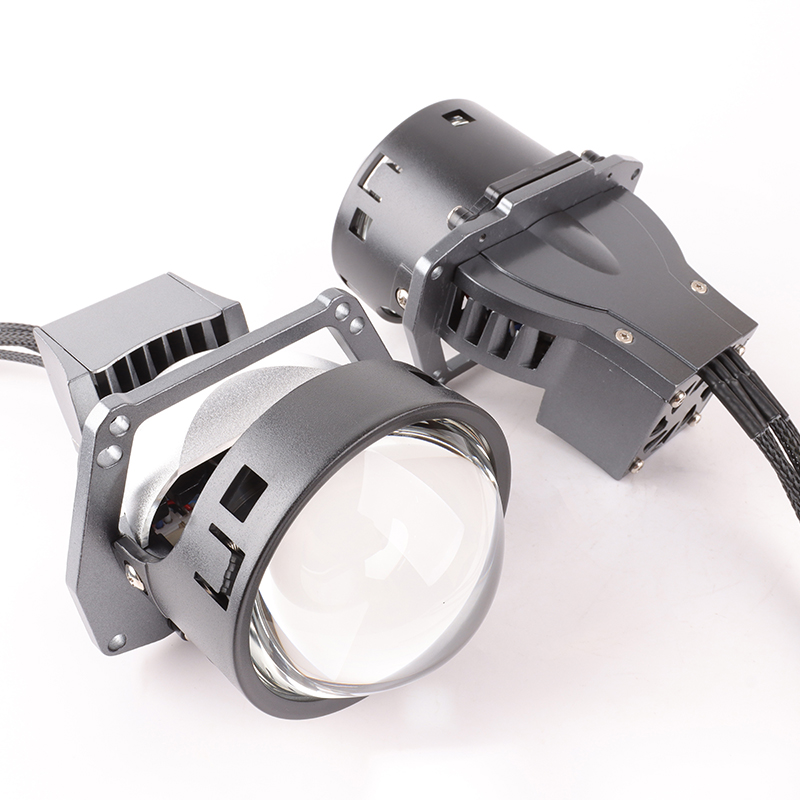 6+6 Lamp Beads Bifocal 3'' Biled Projector Lens 120W 6500K Super Bright Hi/Lo Beam LED Headlights Projector Lens For Cars
