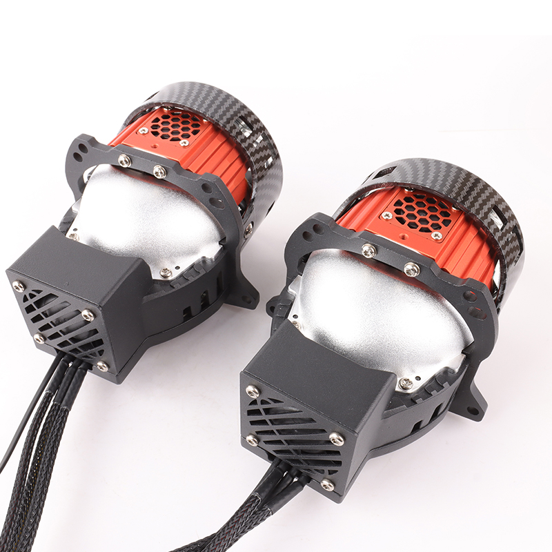 LED Laser Lens 6+1 Biled 3'' 160W 6500K Dual Straight Reflect Hi/Lo Beam Bi LED Projector Lens Car LED Headlights