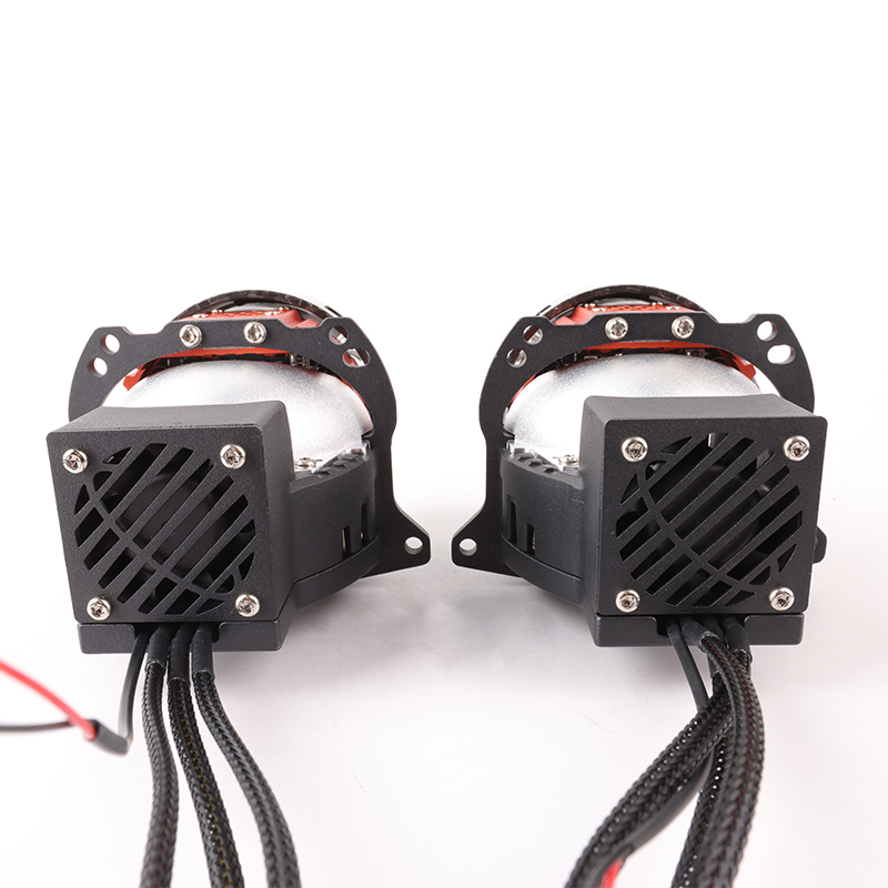 LED Laser Lens 6+1 Biled 3'' 160W 6500K Dual Straight Reflect Hi/Lo Beam Bi LED Projector Lens Car LED Headlights