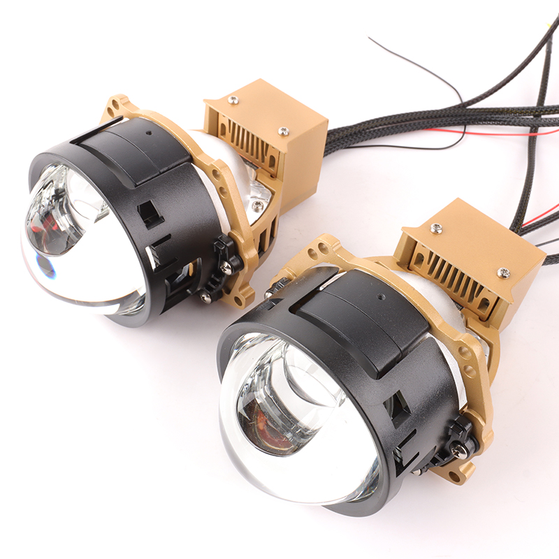 Auto LHD/RHD Light Bi-LED 3 Lamp Cups & Direct Lens 150W LED Headlight 3 inch Biled Projector Lens Straight Lens