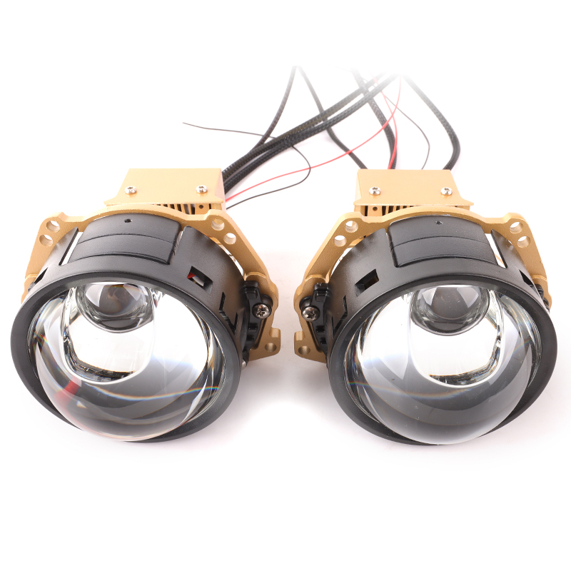 Auto LHD/RHD Light Bi-LED 3 Lamp Cups & Direct Lens 150W LED Headlight 3 inch Biled Projector Lens Straight Lens