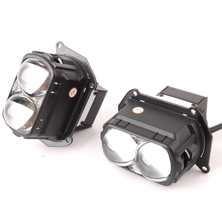 4 Light Cups 4 Light Source Hyperbolic Matrix Bi Led Projector Lens 3 Inch 160W Highlight Led Projector Lens For Car