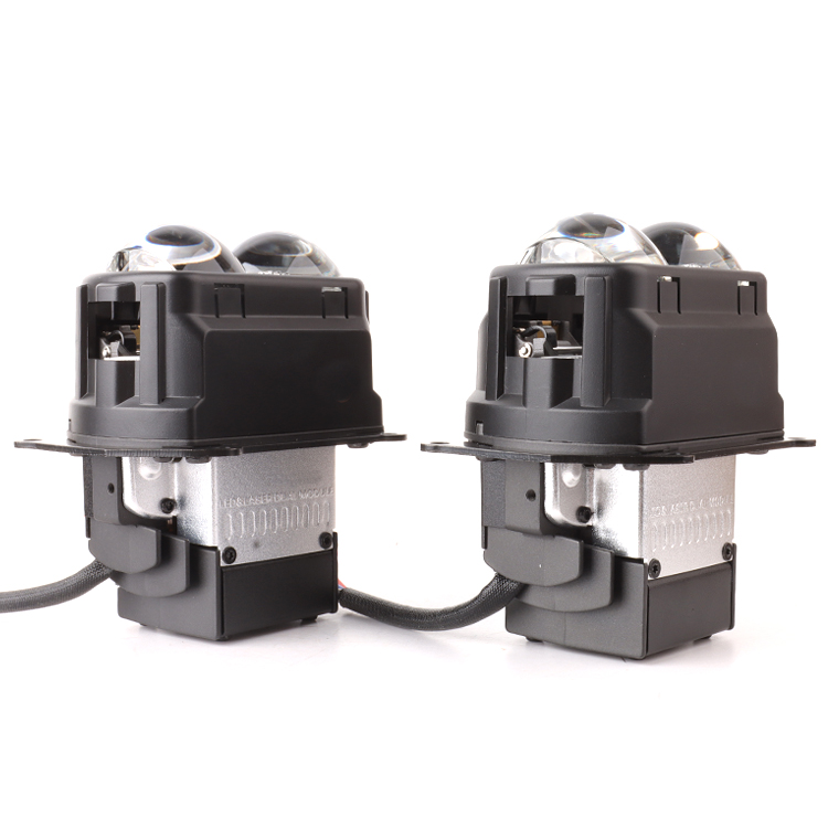 4 Light Cups 4 Light Source Hyperbolic Matrix Bi Led Projector Lens 3 Inch 160W Highlight Led Projector Lens For Car
