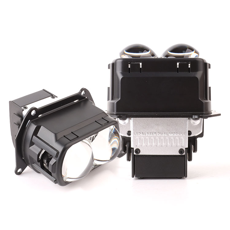 4 Light Cups 4 Light Source Hyperbolic Matrix Bi Led Projector Lens 3 Inch 160W Highlight Led Projector Lens For Car