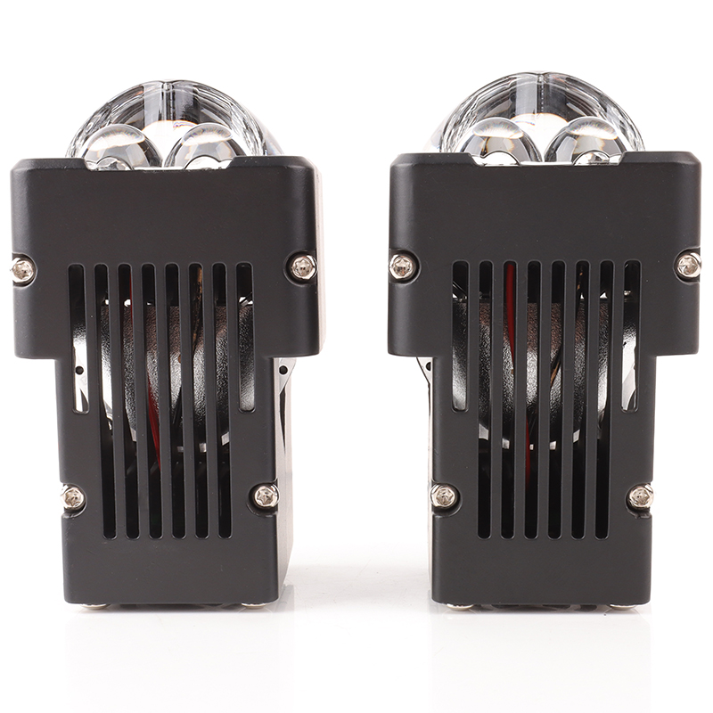 Dual Lens 1.7 Inch Bi Led Projector Lens 60W Matrix Bifocal Led Projector Lens With Direct Laser Light
