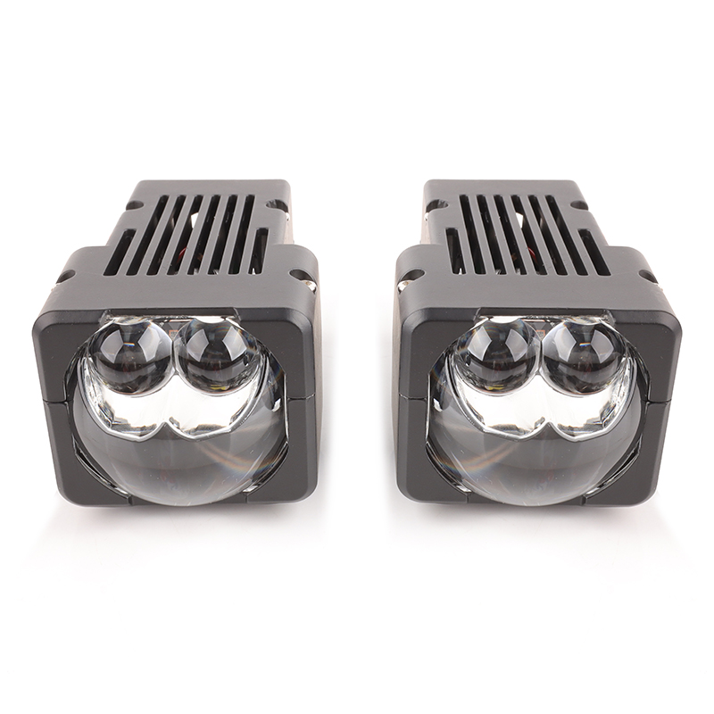 Dual Lens 1.7 Inch Bi Led Projector Lens 60W Matrix Bifocal Led Projector Lens With Direct Laser Light