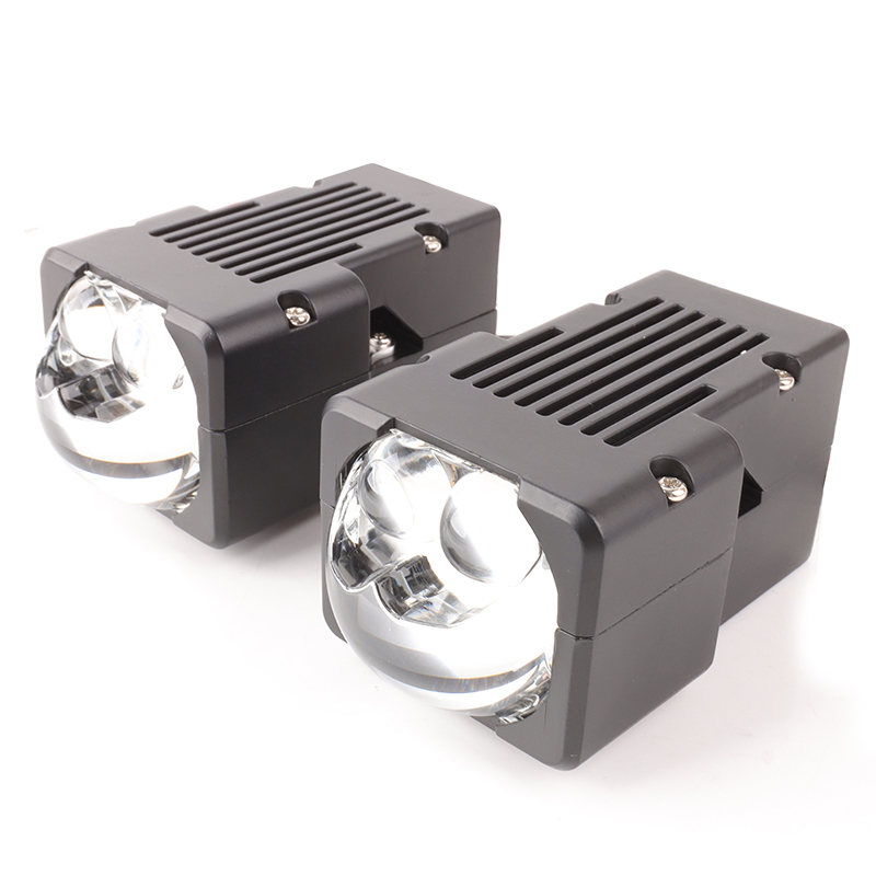 Dual Lens 1.7 Inch Bi Led Projector Lens 60W Matrix Bifocal Led Projector Lens With Direct Laser Light