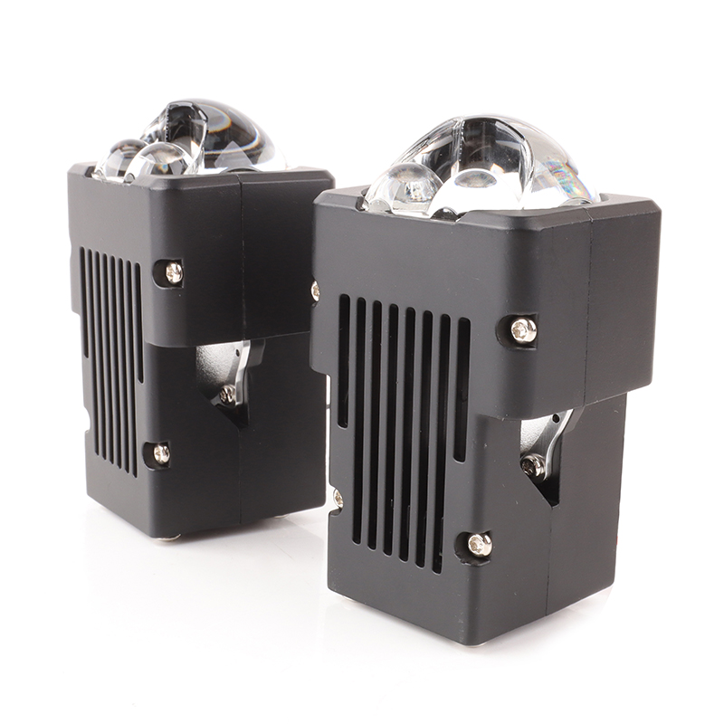 Dual Lens 1.7 Inch Bi Led Projector Lens 60W Matrix Bifocal Led Projector Lens With Direct Laser Light