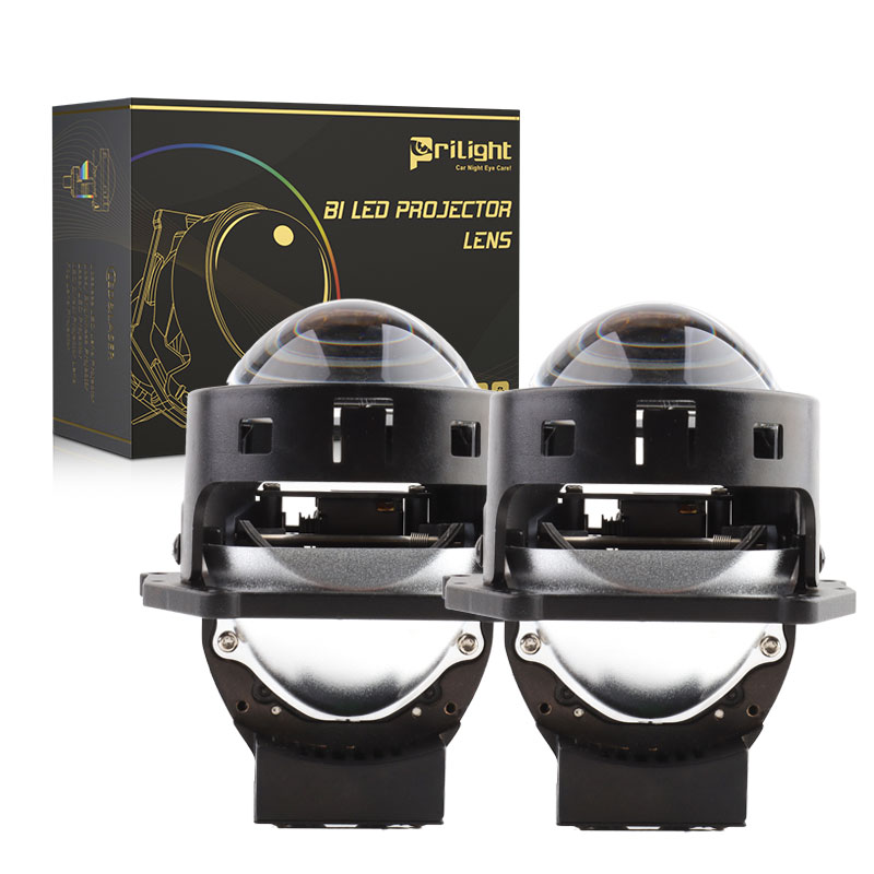 Prilight 3.0 Inch Led Projector Lens 70W 6000K Hi/Lo Beam Super Bright Biled Lens with Canbus Error Free Led Headlight Bulb