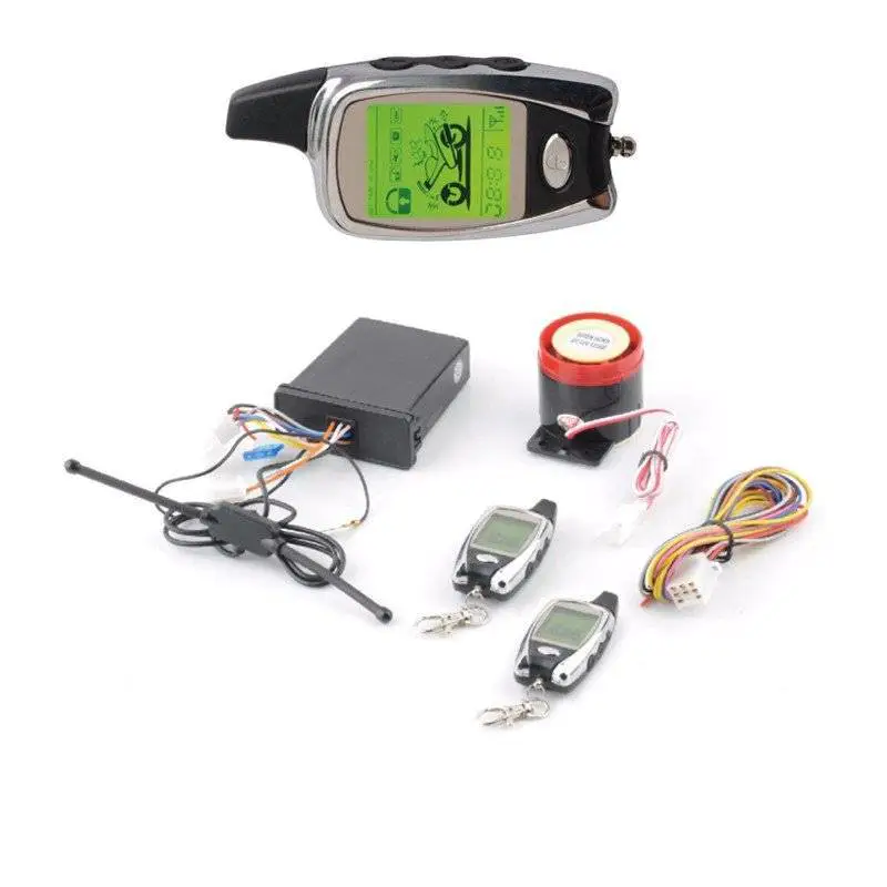 Motorcycle Two Way Alarm System with LCD Remote and Remote Engine Starter CF-MC09